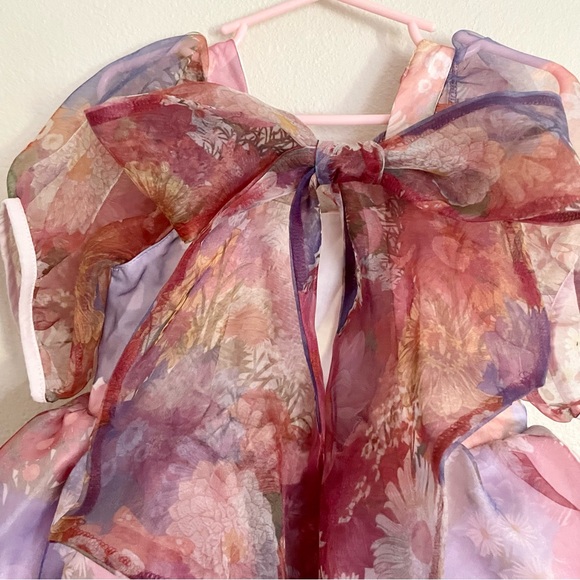 Pleiades Chloe Floral Puff Sleeve Dress - Picture 9 of 15